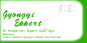 gyongyi eppert business card